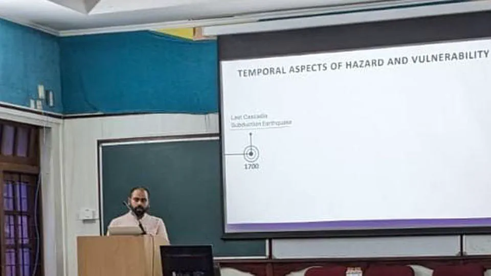 Delivered a talk on "Peeling the Layers of Earthquake Risk - Hazards, Exposure, Vulnerability, and Tolerability".