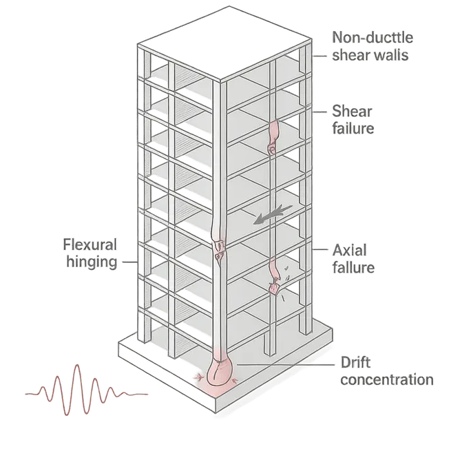 Collapse Risk of Non-Ductile Concrete Shear Wall Buildings